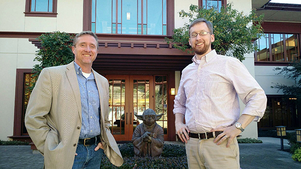 Thomas Riddle and Wes Dodgens at Lucasfilm's Big Rock Ranch